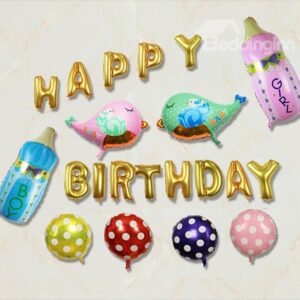Aluminum Film Baby Birthday Balloons Decor