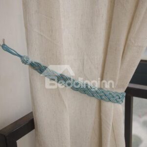 Sky Blue Hand Knitting Curtain Tiebacks