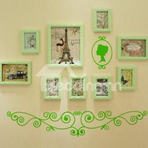 Wonderful 9-Piece Wall Photo Frame Set with Free Wall Stickers