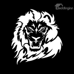 Fierce Lion Head PUC Car Sticker