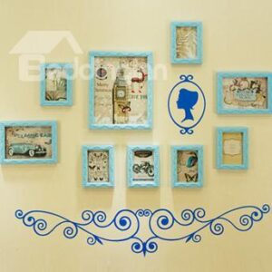 European Style Wall Photo Frame Set with Stickers