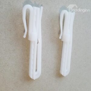 White Plastic Large Size Pleat Curtain Hooks