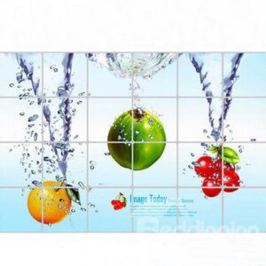 Classic Orange and Cherry in Water Kitchen Hearth Removable Wall Stickers