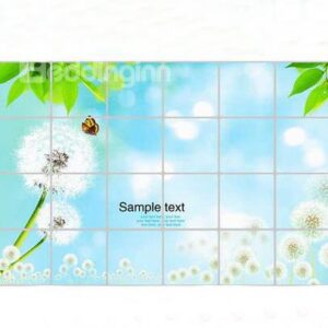 Classic Aluminum Foil Dandelion Kitchen Hearth Removable Wall Stickers