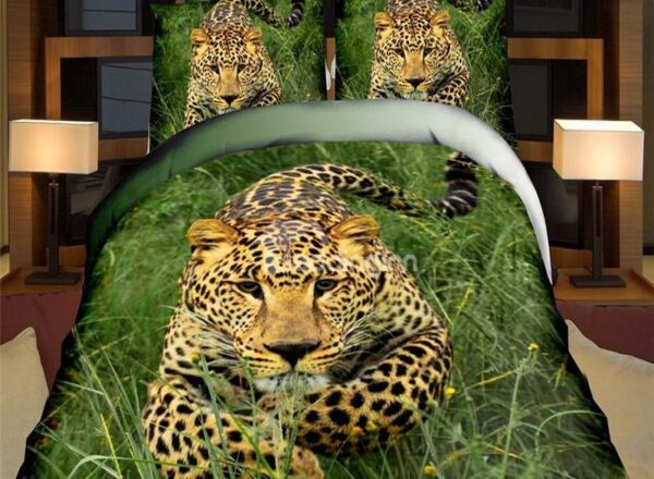 Smart Leopard Print 4-Piece Polyester Duvet Cover Sets