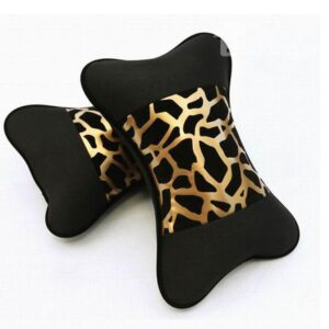 Environmental Highly Elastic Leopard Printing One Pair Car Pillows