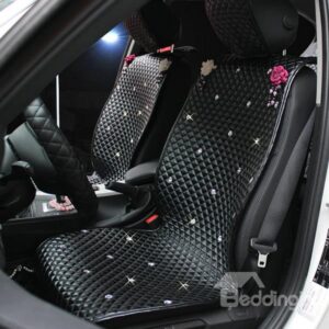 Elegant and Luxurious Rhinestore Inset PU Car Seat Covers