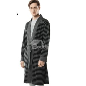 Knitted Cotton Loose Men's Bathrobe