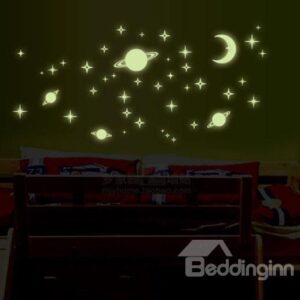 Amazing Planet 5-Piece Luminous Wall Stickers