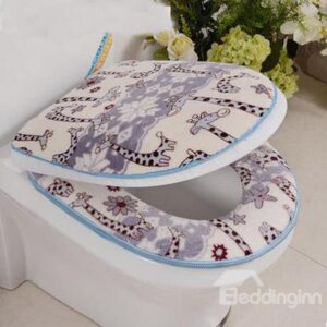 Thicken Warmth Giraffe 2-Piece Set Toilet Seat Covers