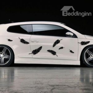 8-Piece Creative Feather Car Sticker