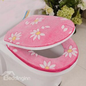 Thicken Warmth Sunflower 2-Piece Set Toilet Seat Covers
