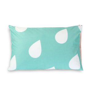 Rain Drops Printing One Pair Cotton Pillowcases