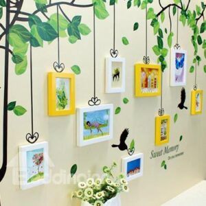 Sweet Memory Tree Wall Photo Frame Set with Wall Stickers