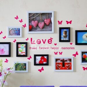 Amazing Polymer Materials Photo Frame Set with Wall Stickers