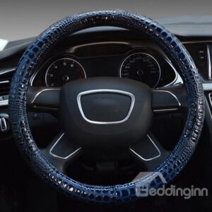 Amazing Cool Crocodile Skin Pattern Solid Color Comfortable Steering Wheel Cover