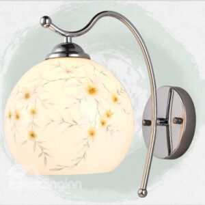 Elegant Hibiscus Flowers 1-Head Wall Light