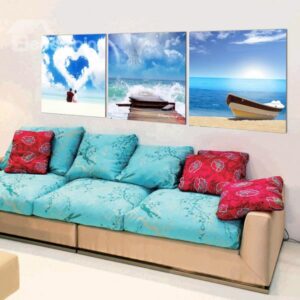 Love and Ocean 3-Piece Crystal Film Art Wall Print