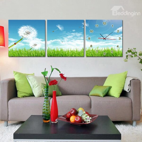 Beautiful Dandelion 3-Piece Crystal Film Art Wall Print