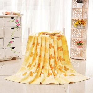 Clovers Printing Natural Bamboo Fiber Towel Blanket