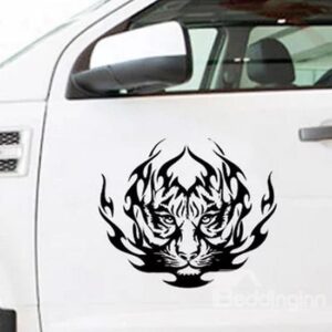 Creative Fire Tiger Head Car Sticker