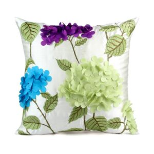 Creative Embroider Style Bamboo Cloth Throw Pillow