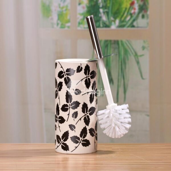 The Vase Type Suit Black And White Decorative Pattern Ceramic Toilet Brush Holder