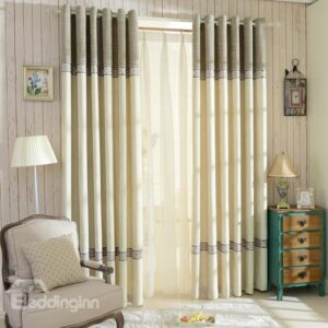 Soft and Elegant Chenille Jacquard Grommet Top Curtain