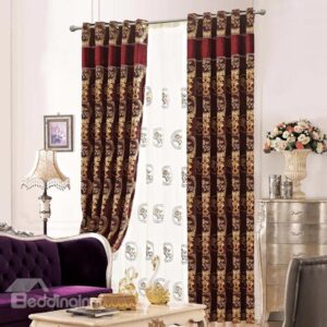 Top Class Chenille Jacquard High Shading Degree Grommet Top Curtain