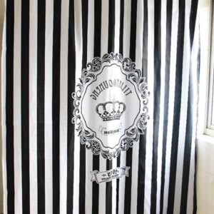 Simple Black And White Color Waterproof Shower Curtains