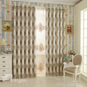Elegant Design High Shading Degree 100% Polyester Grommet Top Curtain