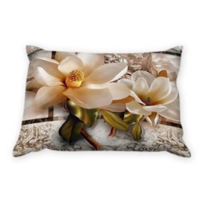 Bright Magnolia with Paisley Flowers One Pair Pillowcases