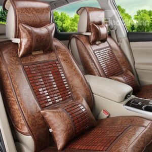 Cool and Health Care Bamboo Chip and Leather Car Seat Covers