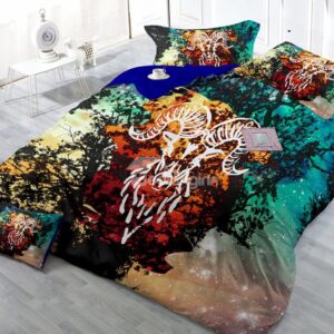 Starry Sky and Constellation Print 4-Piece Cotton Silky Duvet Cover Sets