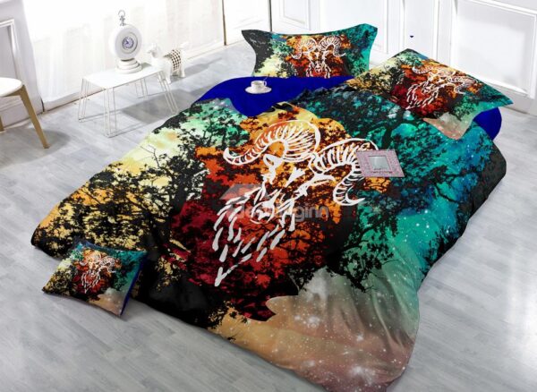 Starry Sky and Constellation Print 4-Piece Cotton Silky Duvet Cover Sets