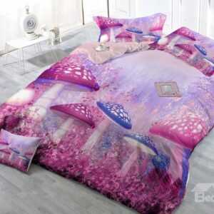 Customized Digital Print Fairy World 4-Piece Cotton Duvet Cover Sets