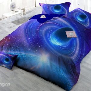 Shining Blue Planet Digital Print 4-Piece Cotton Duvet Cover Sets