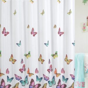 European Style Color Butterfly Waterproof Shower Curtains