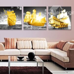 Perfect Farewell Gift for Friends - Plain Sailing 3-Piece Crystal Film Art Wall Print