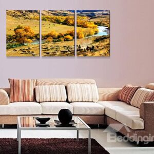 Safari Theme Wildlife 3-Piece Crystal Film Art Wall Print
