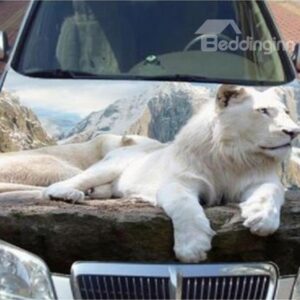 The Great Mountains and White Lion Printing Car Sticker