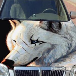 The Fierce Wolf Printing Car Engine Sticker
