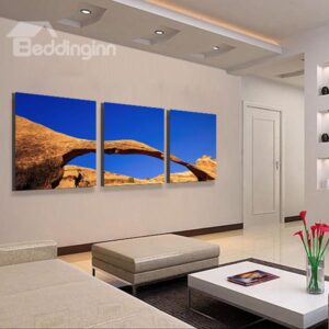 Giant Rock and Blue Sky 3-Piece Crystal Film Art Wall Print