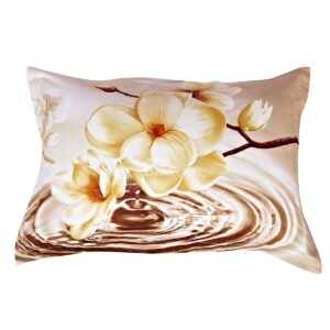 Beauty Flower From The Water One Pair Cotton Pillowcases