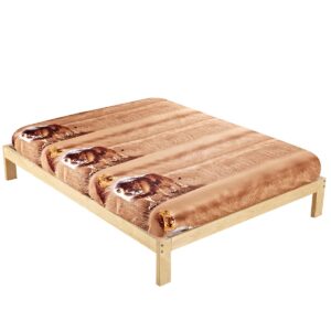 The King of Grassland Print Cotton Fitted Sheet