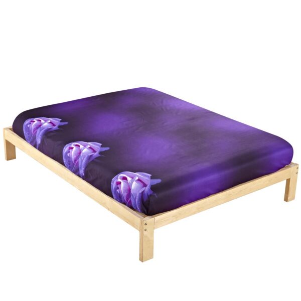 The Charming Purple Rose Printing Cotton Sheet
