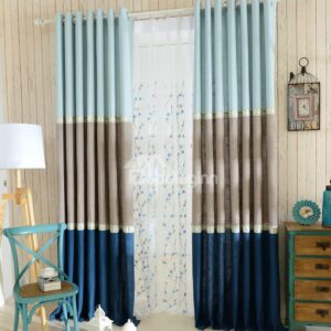 High Quality Graceful Fine Linen Grommet Top Curtain