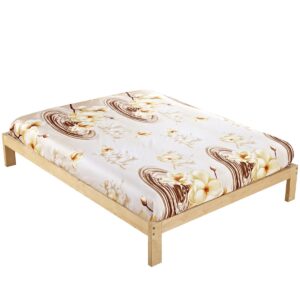 Beauty Flower From The Water Cotton Fitted Sheet