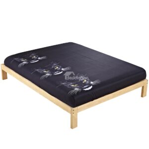 The Black Panther Head Print Cotton Sheet