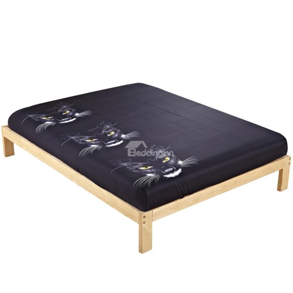 The Black Panther Head Print Cotton Sheet